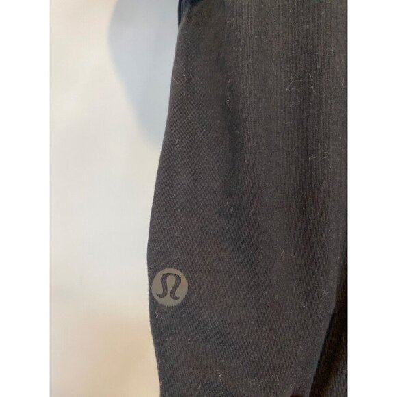 Lululemon 4 Black Short Sleeve Time To Restore Tie Front Crop Tee - Picture 7 of 8